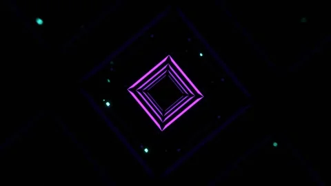 Purple and Turquoise Abstract Digital Pulse Spectrum Background VJ Loop in 4 Vidéo 341669121