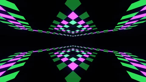 Purple and Turquoise Chess Light Pulse Background VJ Loop in 4K Stock Footage 344578998