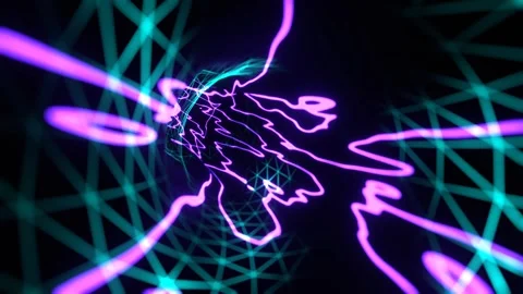 Purple and Turquoise Hypnotic Psychedelic Portal Background VJ Loop in 4K Stock Footage 314365665