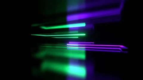 Purple and Turquoise Neon Rectangular Shapes Moving Background VJ Loop in 4K Stockbeeldmateriaal 313819856