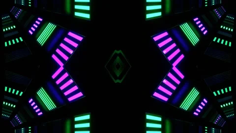 Purple and Turquoise Reverse Slowed Strobe Kaleidoscope Background VJ Loop Stockbeeldmateriaal 339699069