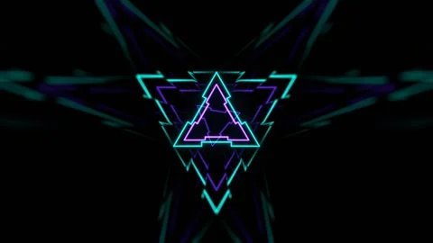 Purple and Turquoise Strobe Light Effect in Abstract Tunnel Background VJ Lo Stock Footage 314363807