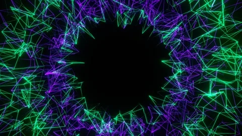 Purple and Turquoise Structures Moving Background VJ Loop in 4K Video stock 310838817