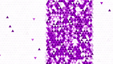 Purple and violet triangle mosaic pattern with copy space Video stock 330167484
