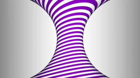 Purple and white concave rotating cylinder with hypnotic effects Stock Footage 49015241