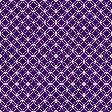Purple and white interlocking circles tiles pattern repeat background Stock Illustration