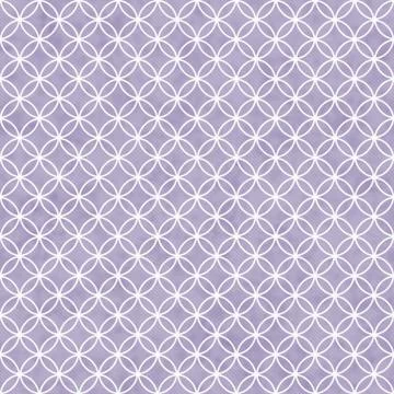 Purple and white interlocking circles tiles pattern repeat background Stock Illustration