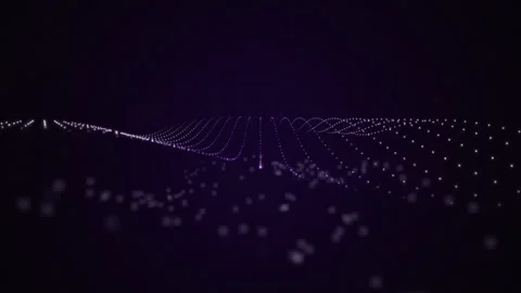 Purple and white particle lines flow in a seamless loop Stock Footage 343115221