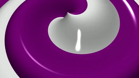 Purple and White Spiral Waves, Background, Paints, Unique Design, Exclusive Stock Footage 303661052
