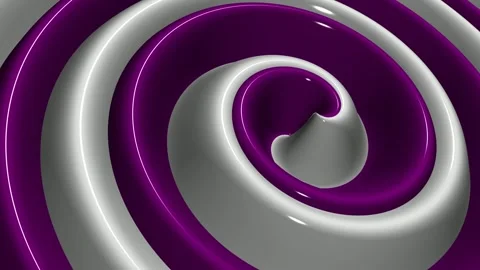 Purple and White Spiral Waves, Background, Exclusive, Unique Design, Paints Stock Footage 303661055