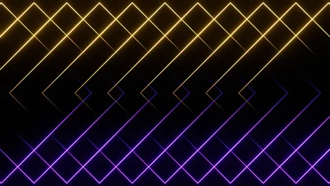 Purple and Yellow Abstract Changing Neon Squares Background VJ Loop in 4K Stock Footage 285247455
