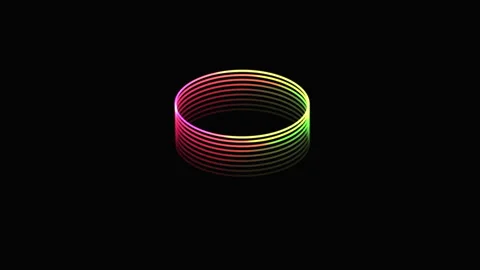 Purple and yellow Circle, echo rings seamless loop motion graphics Stockbeeldmateriaal 298891508