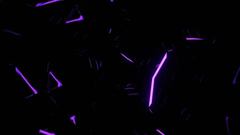 Purple and Yellow Pentagon Strobe Tunnel Background VJ Loop in 4K Vídeos de archivo 343271685
