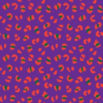Purple Animal Leopard Seamless Pattern Background Stock Illustration