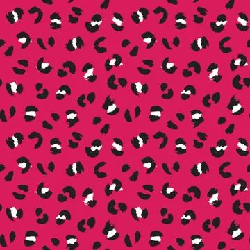 Purple Animal Leopard Seamless Pattern Background Stock Illustration