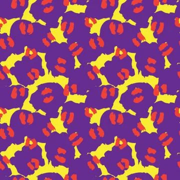 Purple Animal Leopard Seamless Pattern Background Stock Illustration
