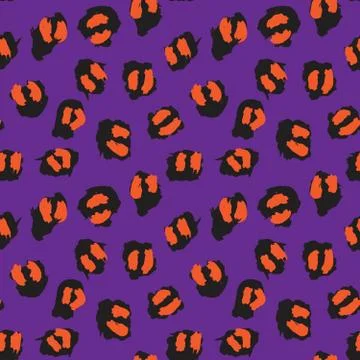 Purple Animal Leopard Seamless Pattern Background Stock Illustration