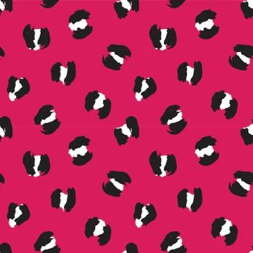 Purple Animal Leopard Seamless Pattern Background 스톡 일러스트