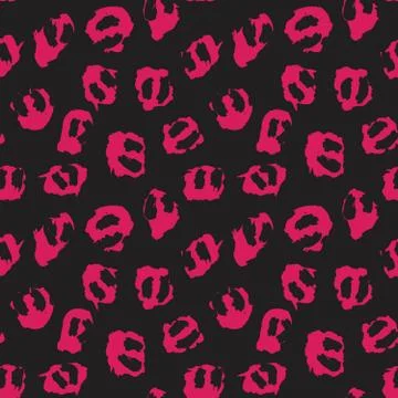Purple Animal Leopard Seamless Pattern Background Stock Illustration