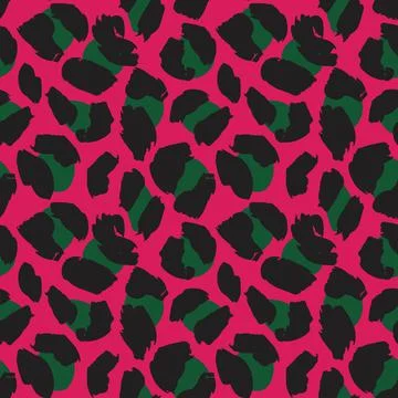 Purple Animal Leopard Seamless Pattern Background Stock Illustration