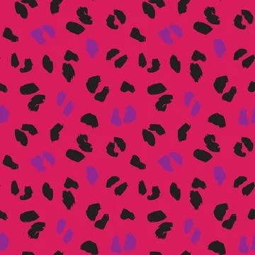 Purple Animal Leopard Seamless Pattern Background Stock Illustration