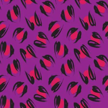 Purple Animal Leopard Seamless Pattern Background 스톡 일러스트