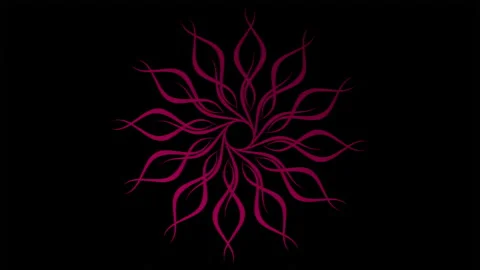 Purple animated vector sun. Seamless rotation Stock Footage 130840233