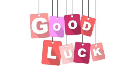 Purple animation good luck Stock Footage 100998235