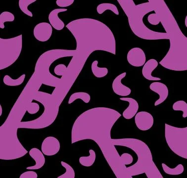 Purple Apostrophe Shapes Pattern Stock Illustration
