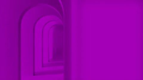 Purple Arch Corridor - High Quality Stock Footage Stock Footage 310749388
