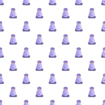 Purple aroma diffuser creating seamless pattern background Stock Illustration
