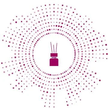 Purple Aroma diffuser icon isolated on white background. Glass jar different Stock Illustration