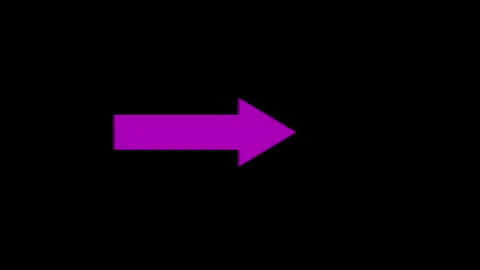 Purple Arrow Going from Left to Right. Motion Graphics Asset for Adding to Stock Footage 309952383