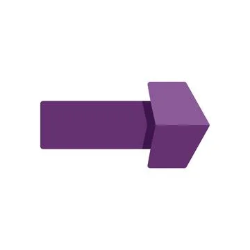 Purple arrow pointing right symbolizing direction and progress Stock Illustration