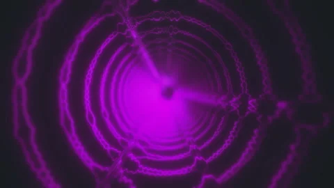 Purple audio visualizer with a dynamic pulse Stockbeeldmateriaal 318934810