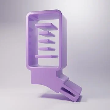 Purple Automatic drinker for small pets icon isolated on grey background. M.. Illustrazione stock