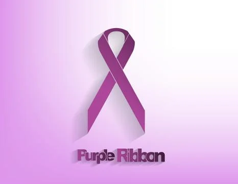 Purple awareeness ribbon イラスト素材