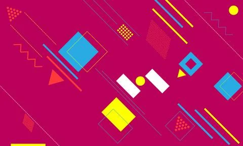 Purple background with abstract geometric form line shape hipster. Stock Illustration