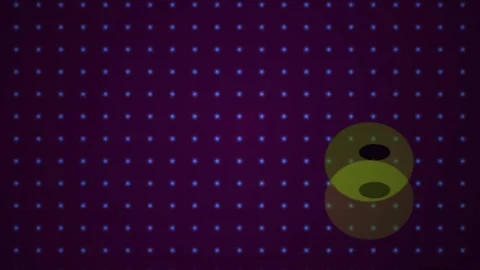 Purple background with blue dots and green circle. Stock Footage 336254871