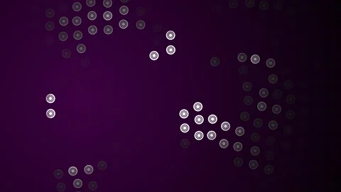Purple background with chaotic dots in motion in 4k abstract video. Stock Footage 144103649