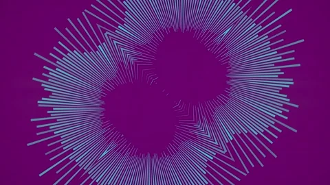 Purple background with circular stripe pattern. 3d rendering loop animation 4K Stock Footage 265060332