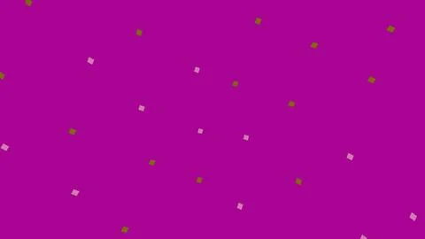 Purple background with colorful small square confetti pattern Stock Illustration