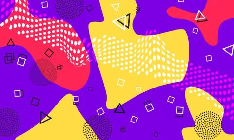 Purple Background. Doodle Elements. Vector Stock Illustration