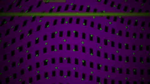 Purple Background with Green Wavy Grid Pattern for Dynamic Motion Graphics Stock Footage 343751325