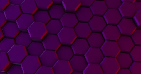 Purple Background of Hexagons Moves in a Circle Stock Footage 120174482