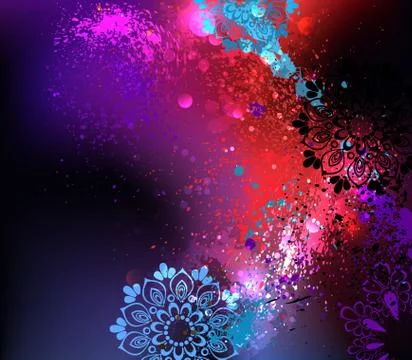 Purple background Holi Stock Illustration