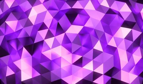 Purple background made of triangles (low-poly) Stock Illustration