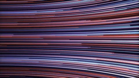 Purple background. Motion.Colored thin lines glowing with white light in 스톡 일러스트