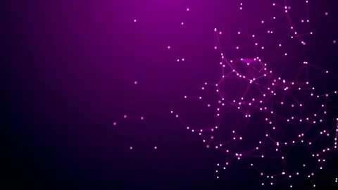 Purple background with moving lines and dots for presentation, mockup Stock Footage 170762021
