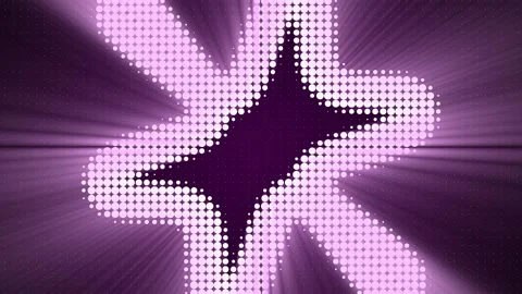 Purple background with neon dotted shape loop in 4k video. Stock Footage 144102627